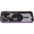 Back Housing W/ Small Pre-Installed Compatible For iPhone 14 Pro (U.S Version) (No Logo) (Aftermarket Plus) (Deep Purple)